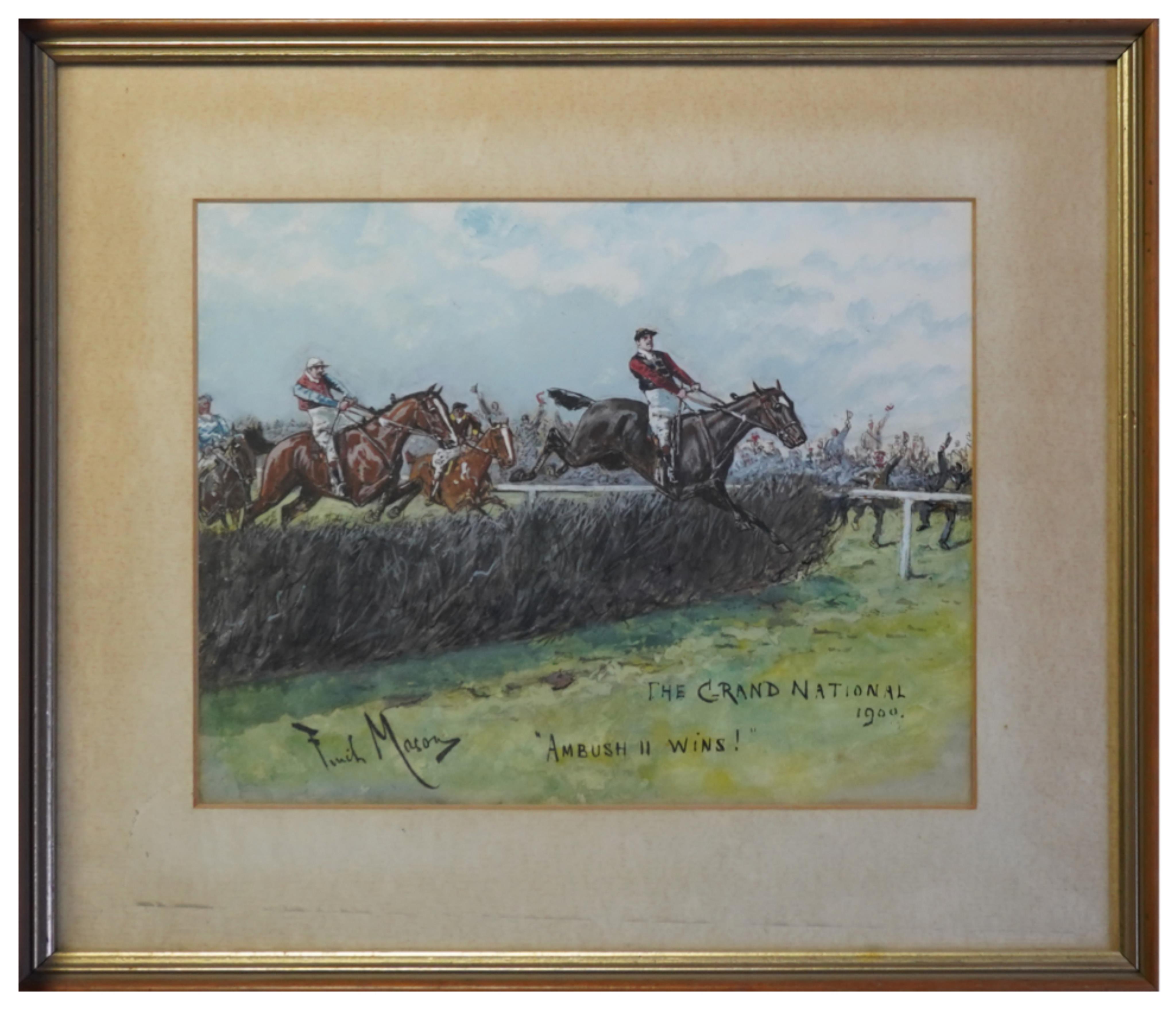 George Finch Mason, (1850-1915), 'Ambush II Wins! The Grand National, 1900'